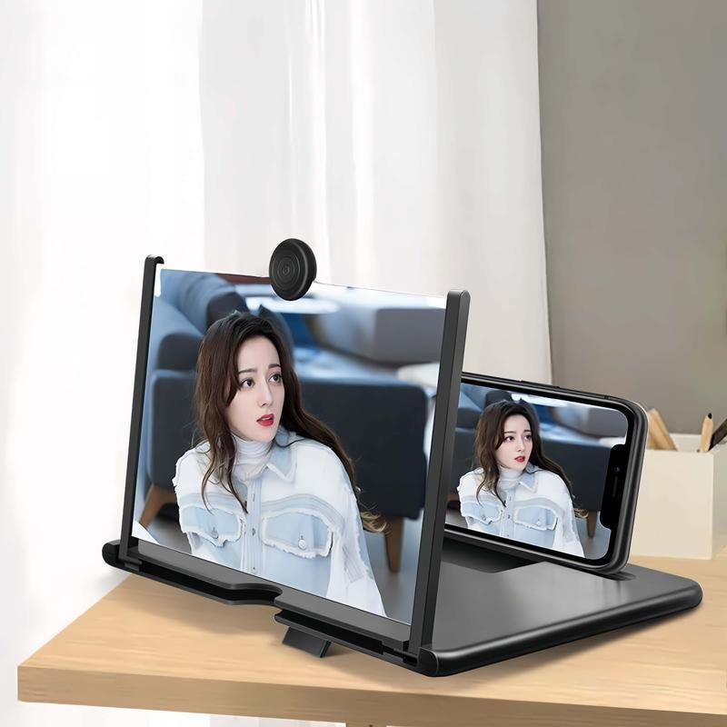 Mobile Phone Magnifier - Ultra-Hd Screen Magnifier for Easy TV Eye Protection Viewing Dual Orientation for Landscapes and Portrait Use Full-Screen Mobile Phone Magnification