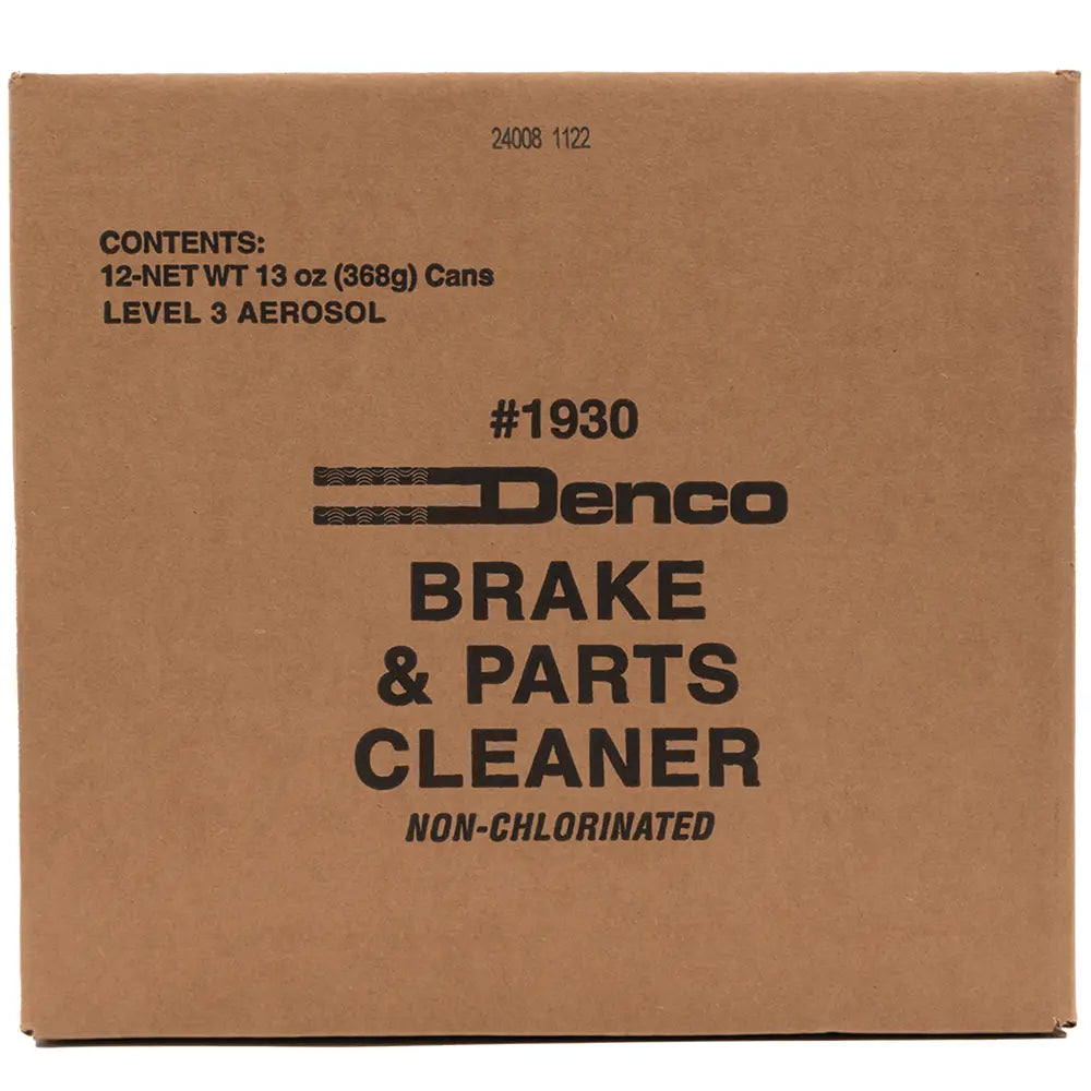 Denco #1930 Brake & Parts Cleaner Non-Chlorinated 13 Oz Cans 12 Pack High Power Spray Cleaner for ABS Calipers Pads Rotors