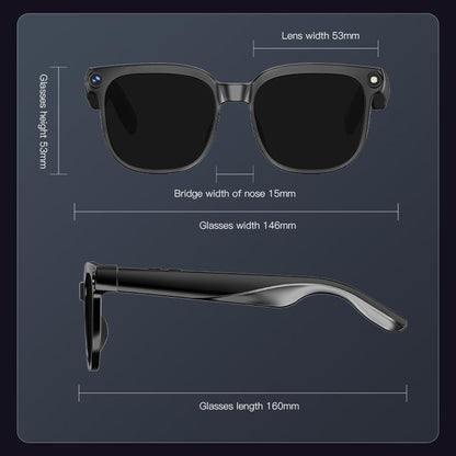 Smart AI Camera Glasses with 8MP Photochromic Lenses ,Button Touch Adjustment for Travel Outdoor Adventures Hands-Free Photography 160+Languages Real-Time Translation Bluetooth Wireless Wearable Video Recording UV Protection