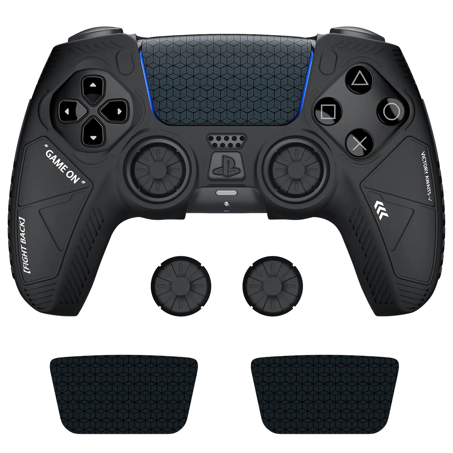 VIDPPLUING Playstation 5 Controller Silicone Protective Case Skin-Friendly Non-Slip Sweat-Proof Drop-Proof Joystick Cap Set for Enhanced Control Tactical Gloves & Protective Covers