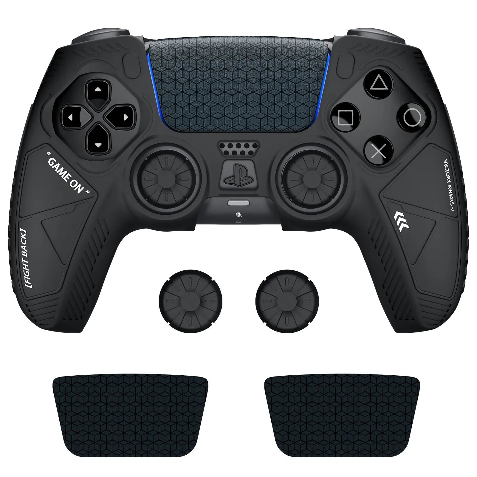 VIDPPLUING Playstation 5 Controller Silicone Protective Case Skin-Friendly Non-Slip Sweat-Proof Drop-Proof Joystick Cap Set for Enhanced Control Tactical Gloves & Protective Covers