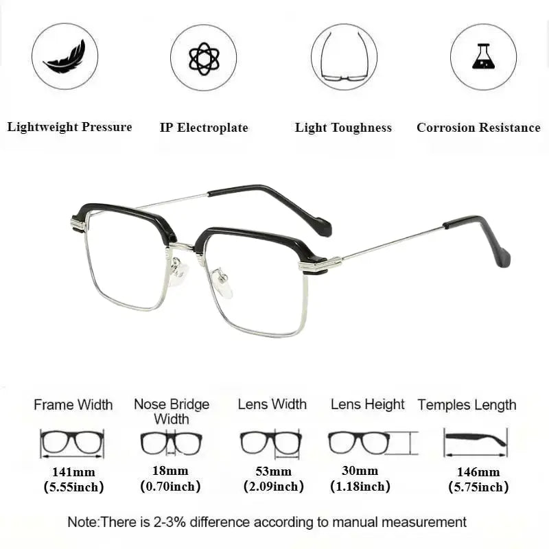 Frameless Progressive Reading Glasses with HD Blue Lightfiltering Clear Lenses HD Vision for Reading Computer Gaming and Street Style Unisex Women/Men Daily Lightweight Comfort (Equivalent +1.00 To+4.00)