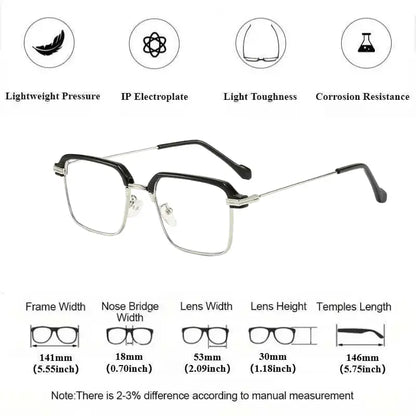 Frameless Progressive Reading Glasses with HD Blue Lightfiltering Clear Lenses HD Vision for Reading Computer Gaming and Street Style Unisex Women/Men Daily Lightweight Comfort (Equivalent +1.00 To+4.00)