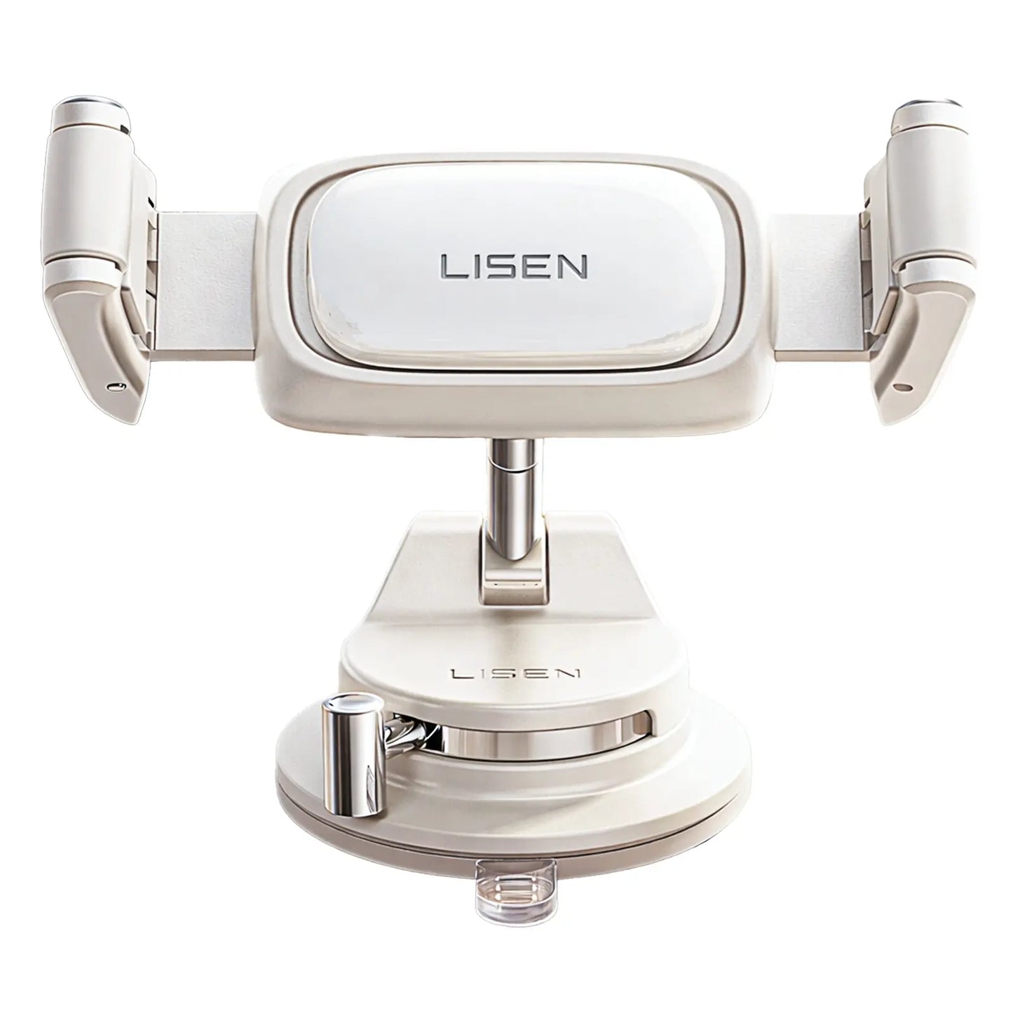 LISEN Auto-Adjusting Phone Holder 360-Degree Rotating Phone Mount (Upgraded Clip for Easy Attachment and Removal), Suitable for 4-7 Inch Smartphones Such as Iphone, Samsung, Google, and Nokia
