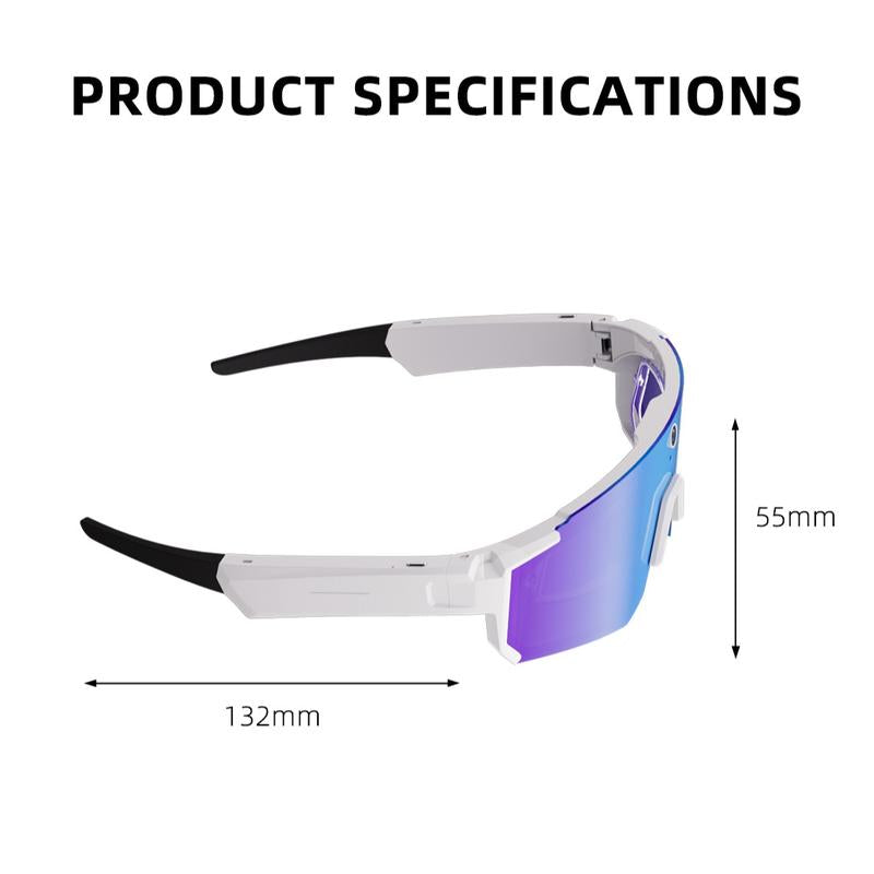 AI Smart Sports Camera Glasses: 2K Video/Photo + 260Mah Long Battery + HD Calls | Waterproof for Cycling/Skiing/Hiking | Perfect for New Year’S Long Weekend Getaways