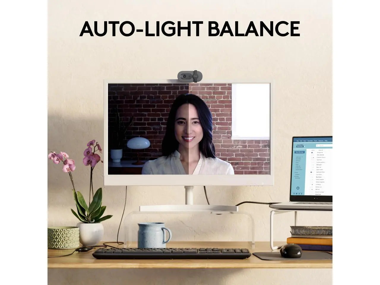 Logitech Brio 100 Full HD Webcam for Meetings and Streaming, Auto-Light Balance, Built-In Mic, Privacy Shutter, USB-A, for Microsoft Teams, Google Meet, Zoom and More - Graphite