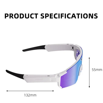 2026 Smart Sports Camera Glasses 32MP HD Bluetooth AI Voice Recognition 160 Languages Polarized UV Protection for Running Cycling Hiking Travel IP54 Resistant