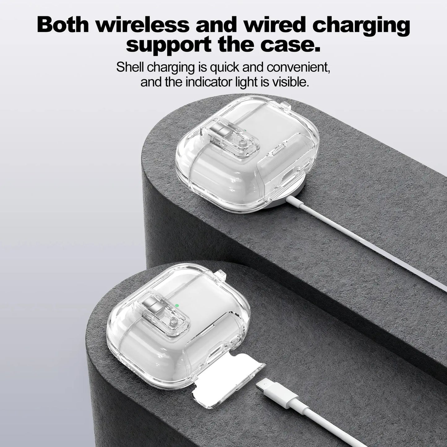Bracket Airpods Pro3 Earphone Case Soft TPU Compatible with Apple Airpods 4Th Generation Protective Cover Transparent