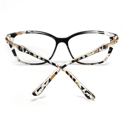 HAITONGCR-1 Pc Reading Glasses with Blue Light Protection Lenses, Red and Black Tortoise Frames, Fashionable Style Suitable for Women, Unisex, with Glasses Box and Cloth