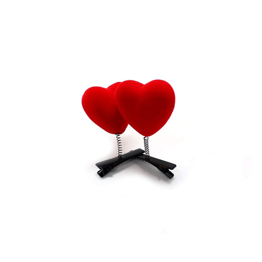Binaryabc Valentines Day Red Heart Hair Clips Hairpins Head Bopper,Valentines Day Supplies,10Pcs