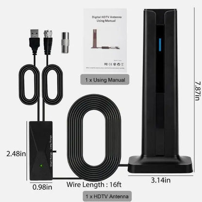 TV Antenna Digital HD Antenna 1080P 4K Ultra HD Indoor Long Range High-Quality Signal for Home Entertainment Full HD NBC ABC HSN