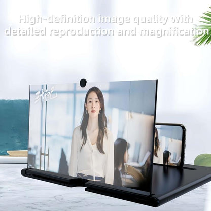 Mobile Phone Magnifier - Ultra-Hd Screen Magnifier for Easy TV Eye Protection Viewing Dual Orientation for Landscapes and Portrait Use Full-Screen Mobile Phone Magnification
