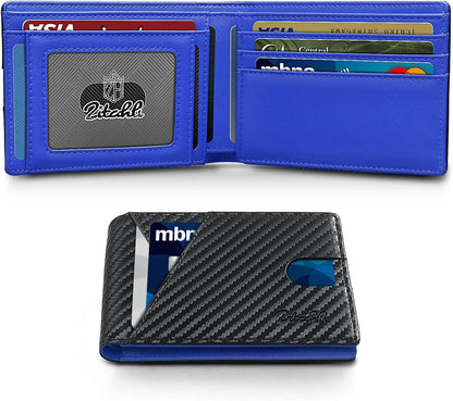 Zitahli Bifold Wallets for Men - Slim RFID Leather Credit Card Holder for 6-11 Cards, Minimalist Thin Wallet with ID Window & Cash Slot,Front Pockt Carteras Para Hombres, Birthday Gifts for Men | Slim