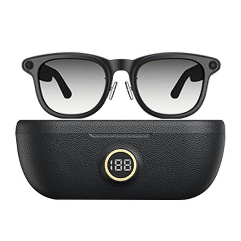 [Valentine'S Day] Coucur 2026 New G1-AI 4K Smart Camera Glasses with 6-Axis Stabilization AI Photo Recognition, Real-Time Translation & Charging Case, ENC Noise Reduction for Bluetooth Calls,Stylish Travel Accessory-2 Pairs of Interchangeable Lenses