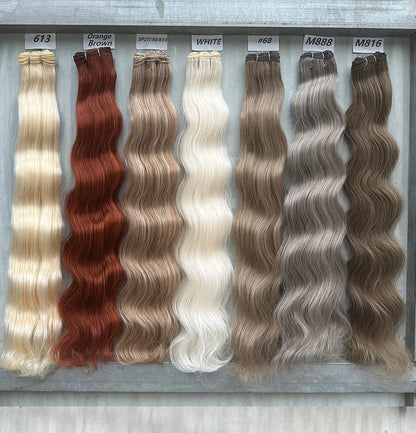 Magicae 30Inch 200g/Pc Chocolate Ombre Brown Orange Blond P27/613 Bio Body Wave Grey High Temperature Synthetic Hair Extension