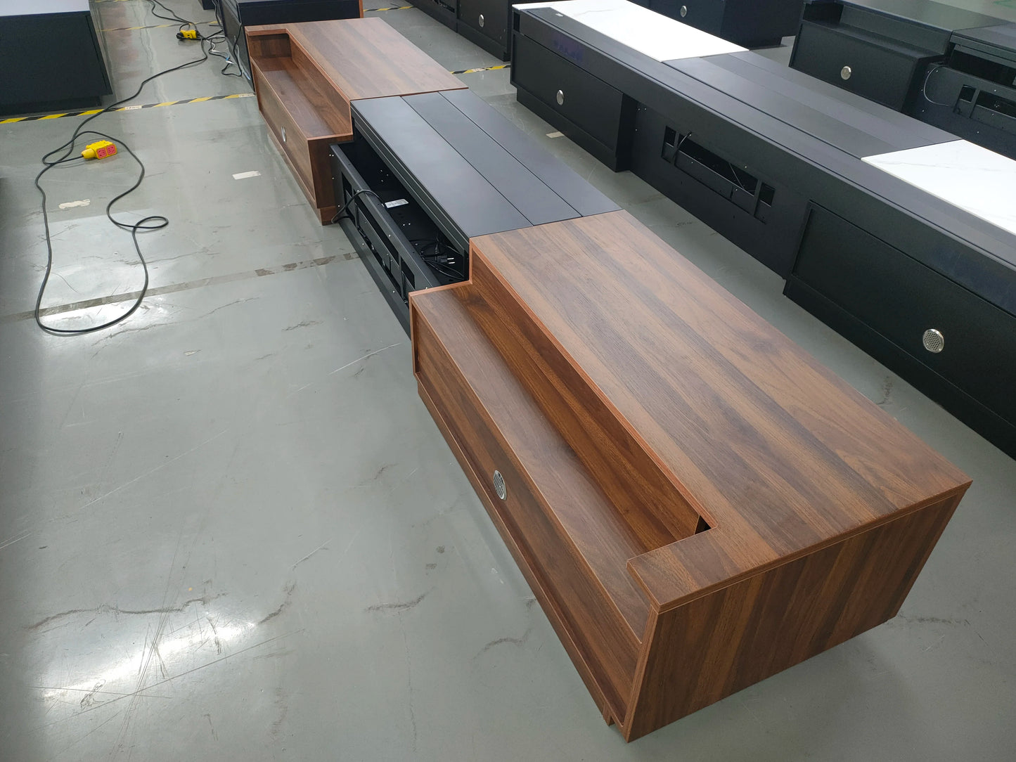 100-120inch Motorized Projection Smart UST Laser Projector Cabinet Living Room Integrated UST Projector Cabinet for Home Theater