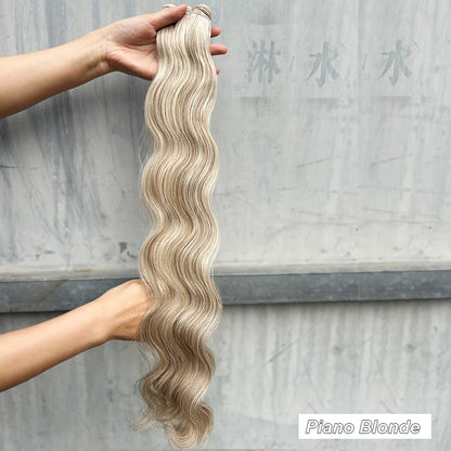 Magicae 30Inch 200g/Pc Chocolate Ombre Brown Orange Blond P27/613 Bio Body Wave Grey High Temperature Synthetic Hair Extension
