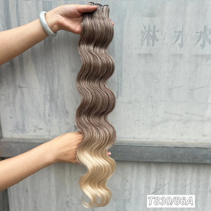 Magicae 30Inch 200g/Pc Chocolate Ombre Brown Orange Blond P27/613 Bio Body Wave Grey High Temperature Synthetic Hair Extension