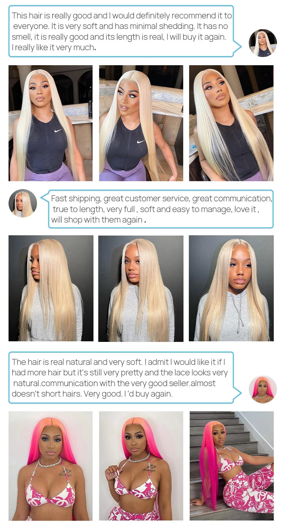 613 Blonde 1/3/4 Brazilian Hair Bundles Straight Weave Remy 100% Human Hair Weft 24 26 28 30 32 34 36 38 40 Inch Bundle Weaving