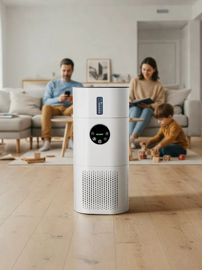 2-in-1 H13 True HEPA Air Purifier & Humidifier Combo, Pet Odor/Smoke/Allergies, 360° Air Intake, Quiet 25dB, 20~50㎡, White