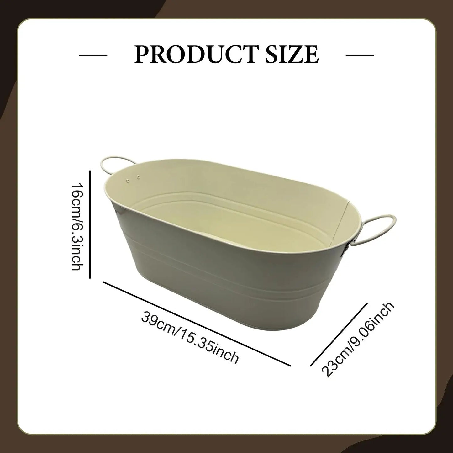 Galvanized Steel Metal Oval Tub Beer Champagne Cocktail Cooler Galvanized Bucket for Home Parties Home Swim Pool Party