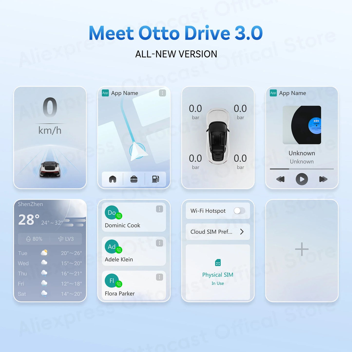 OTTOCAST P3 PRO AI Box Android TV Box for HDMI out Wireless CarPlay Android Auto Car Accessories for Toyota VW Honda Kia Benz