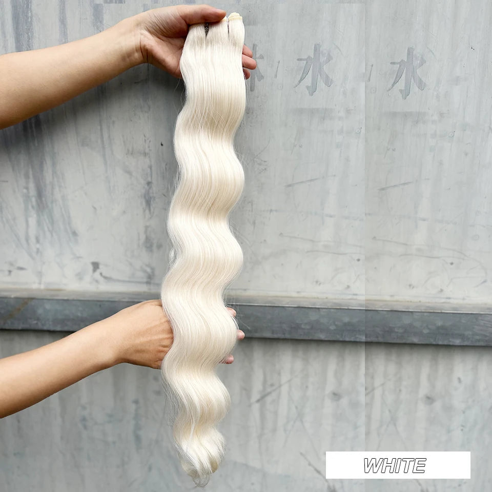 Magicae 30Inch 200g/Pc Chocolate Ombre Brown Orange Blond P27/613 Bio Body Wave Grey High Temperature Synthetic Hair Extension