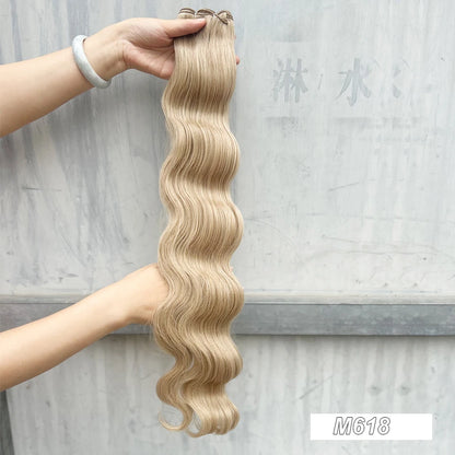 Magicae 30Inch 200g/Pc Chocolate Ombre Brown Orange Blond P27/613 Bio Body Wave Grey High Temperature Synthetic Hair Extension
