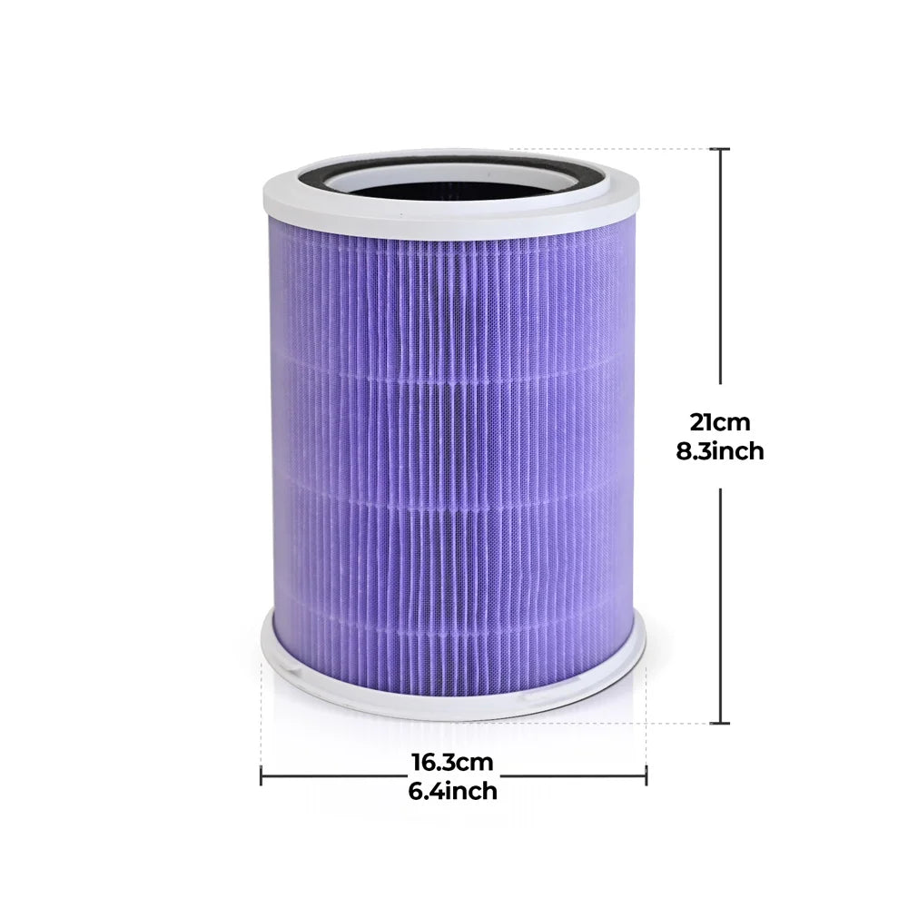 2-in-1 H13 True HEPA Air Purifier & Humidifier Combo, Pet Odor/Smoke/Allergies, 360° Air Intake, Quiet 25dB, 20~50㎡, White