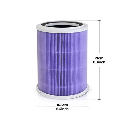 2-in-1 H13 True HEPA Air Purifier & Humidifier Combo, Pet Odor/Smoke/Allergies, 360° Air Intake, Quiet 25dB, 20~50㎡, White
