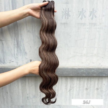 Magicae 30Inch 200g/Pc Chocolate Ombre Brown Orange Blond P27/613 Bio Body Wave Grey High Temperature Synthetic Hair Extension