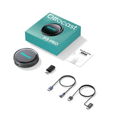 OTTOCAST P3 PRO AI Box Android TV Box for HDMI out Wireless CarPlay Android Auto Car Accessories for Toyota VW Honda Kia Benz