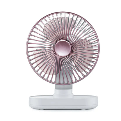 Electric USB Auto Rotation Desktop Fan 3600mAh Rechargeable Air Cooling Conditioner 4 Speed Wind Silent Portable for Home Office