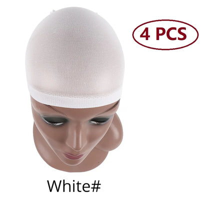 Nunify Nude Stocking Wig Cap Mesh Net Bald Cap For Install Wigs 2Pcs/Pack Free Size Strechy Stocking Cap Breathable Hairnet