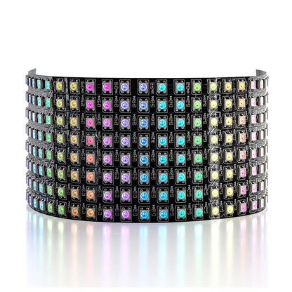 1-10Pcs WS2812B RGB Flexible 16x16 8x32 256Leds Pixel Panel Matrix Screen Led Module WS2812 IC ECO Individually Addressable DC5V