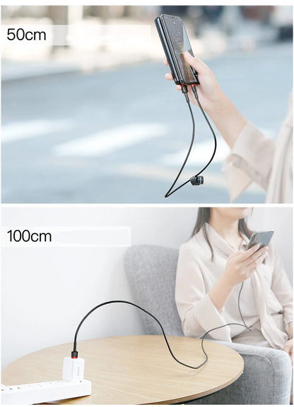 Baseus 7Pin Charge Cable for iPhone 14 13 12 11 Xs X 8 Plus Cable Fast Charging Cable for iPhone iPad Charge Cable USB Data Line