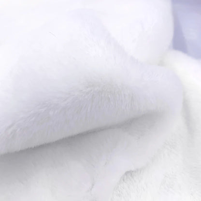 1Pcs 50/80/160cm Faux Rabbit Fur Fabric 100% Polyester 10mm Pile Super Soft Plush Fabric For Handmade Stuffed Toys Sewing Fabric