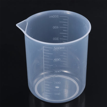 Measuring Cup Transparent Plastic Laboratory Beaker Graduated Liquid Jug Cup Kitchen Baking Cooking Measurement Scale Container