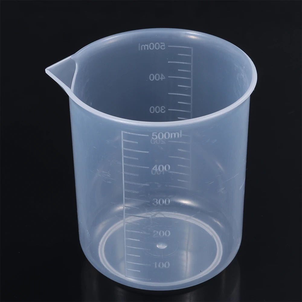Measuring Cup Transparent Plastic Laboratory Beaker Graduated Liquid Jug Cup Kitchen Baking Cooking Measurement Scale Container