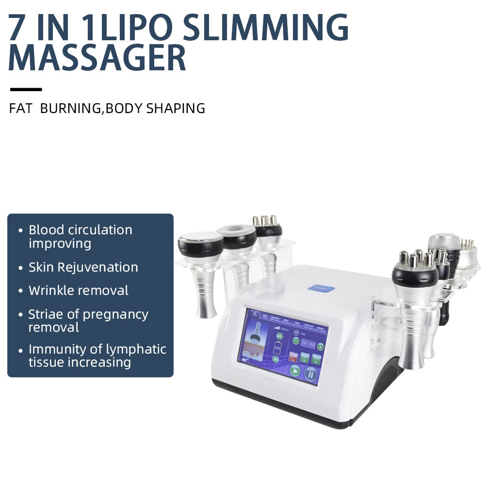 New Arrival 7 in 1 Body Shape Vacuum Cavitation Rf Body Slim Machine