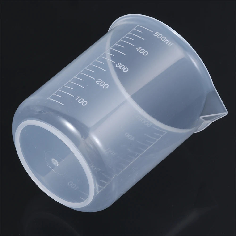 Measuring Cup Transparent Plastic Laboratory Beaker Graduated Liquid Jug Cup Kitchen Baking Cooking Measurement Scale Container