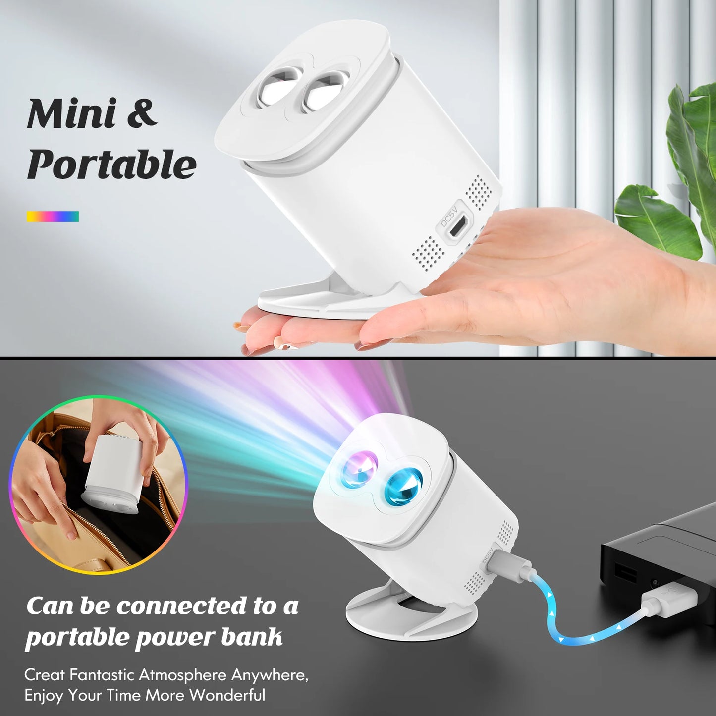 Indoor Smart Lights ABS Nebula Night Lights Projector Lamp With Remote Control for Bedroom