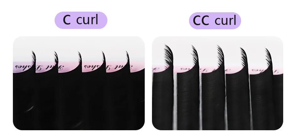 AGUUD Matte Dark Black Ellipse Flat Lashes 0.15 0.20 B C CC D DD Double Split Tip Individual Flat False Eyelashes Makeup Cilia