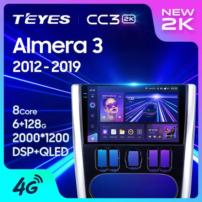 TEYES CC3 2K for Nissan Almera 3 G15 2012 - 2019 Car Radio Multimedia Video Player Navigation Stereo GPS Android 10 No 2din