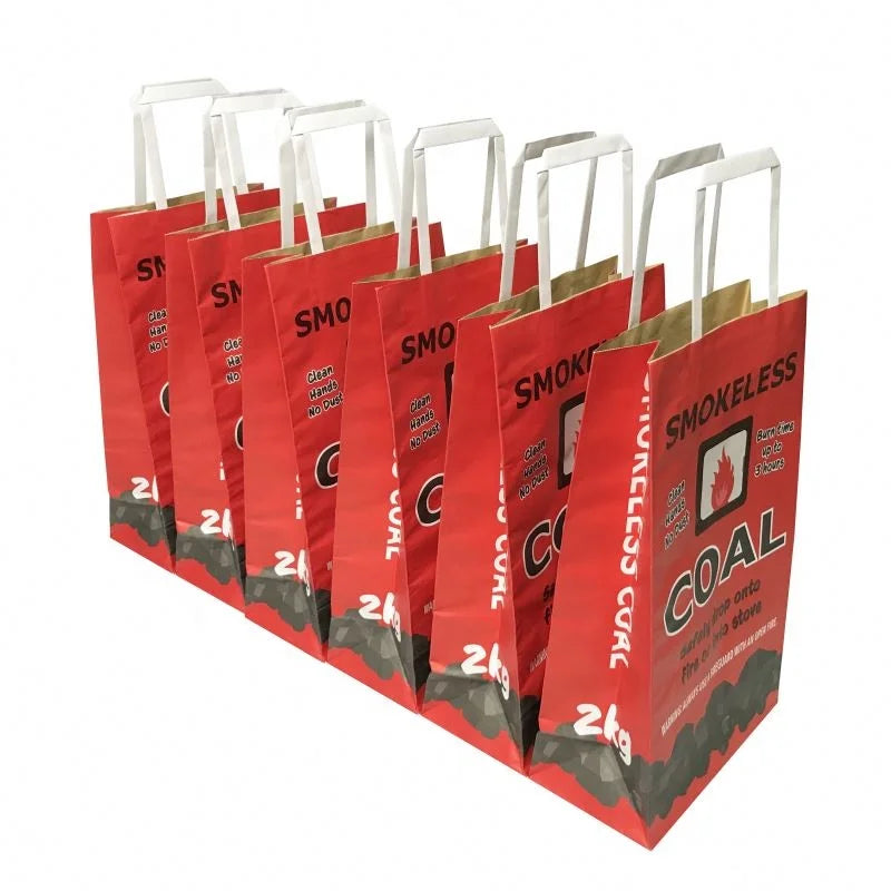 High Quality Handle Bag for 2kg Activated Charcoal Bag Bamboo Charcoal Packaging Bag with Honeycomb Paper Layer for Ignition