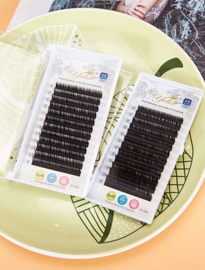 Yelix L Curl Lash Extension 8-15mm MIX Matte Mink Eyelashes Extension Individual Eyelashes L+/LU/M Curl Makeup False Lashes