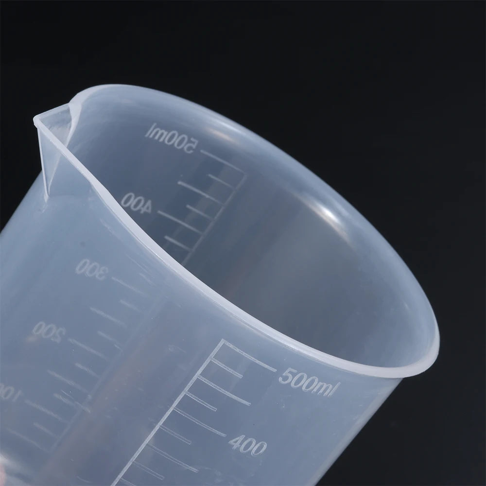 Measuring Cup Transparent Plastic Laboratory Beaker Graduated Liquid Jug Cup Kitchen Baking Cooking Measurement Scale Container