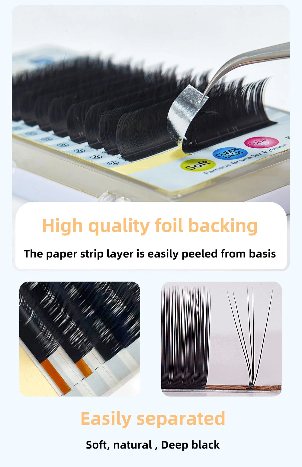 Yelix L Curl Lash Extension 8-15mm MIX Matte Mink Eyelashes Extension Individual Eyelashes L+/LU/M Curl Makeup False Lashes