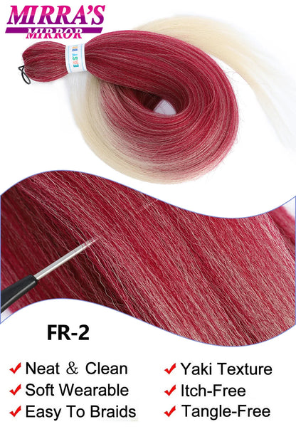 Braiding Hair Pre-stretched 26 Inch Hair Extensions for Afro Crochet Braids Synthetic Hair DIY Purple Pink Peach Red Jumbo Braid