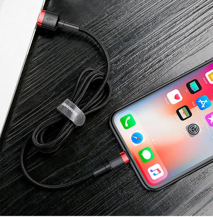 Baseus 7Pin Charge Cable for iPhone 14 13 12 11 Xs X 8 Plus Cable Fast Charging Cable for iPhone iPad Charge Cable USB Data Line